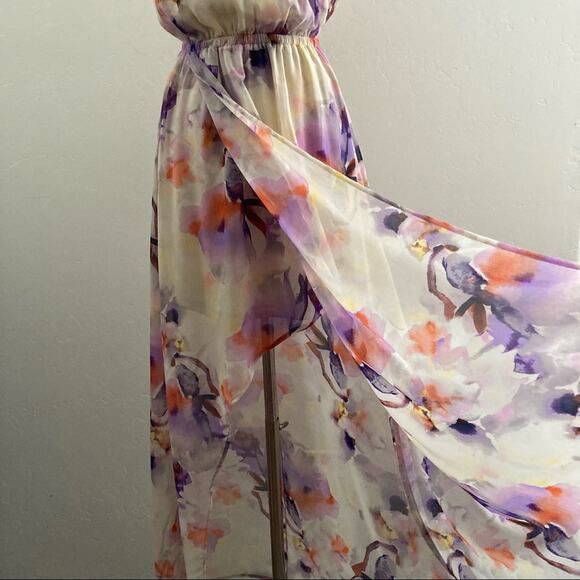 Show Me Your Mumu Kendall Floral Maxi Dress in Abers Babers Chiffon Colorful XS - Picture 6 of 9